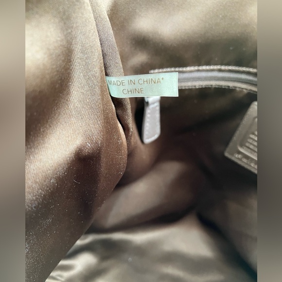 COACH Brown Metallic Laura Signature #18335 Leather Tote Bag - Picture 11 of 13